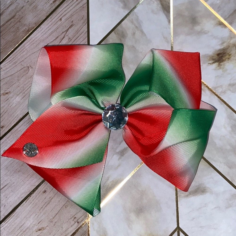 Christmas Red and Green Large Jo Jo Siwa Bow